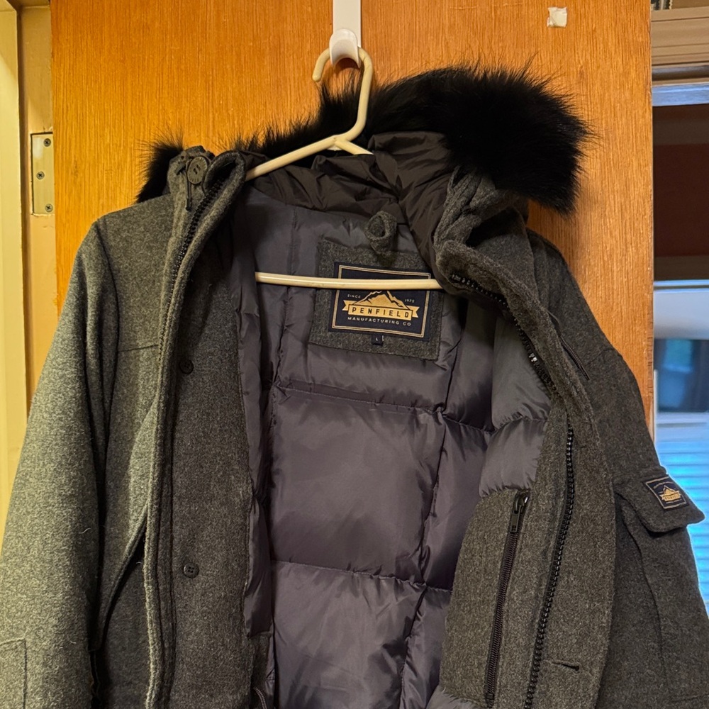 Penfield Gray Jacket with Gold Logo